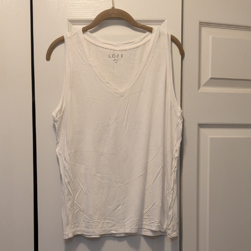 LOFT Women's Classic White Tank Top